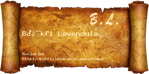 Bökfi Levendula névjegykártya